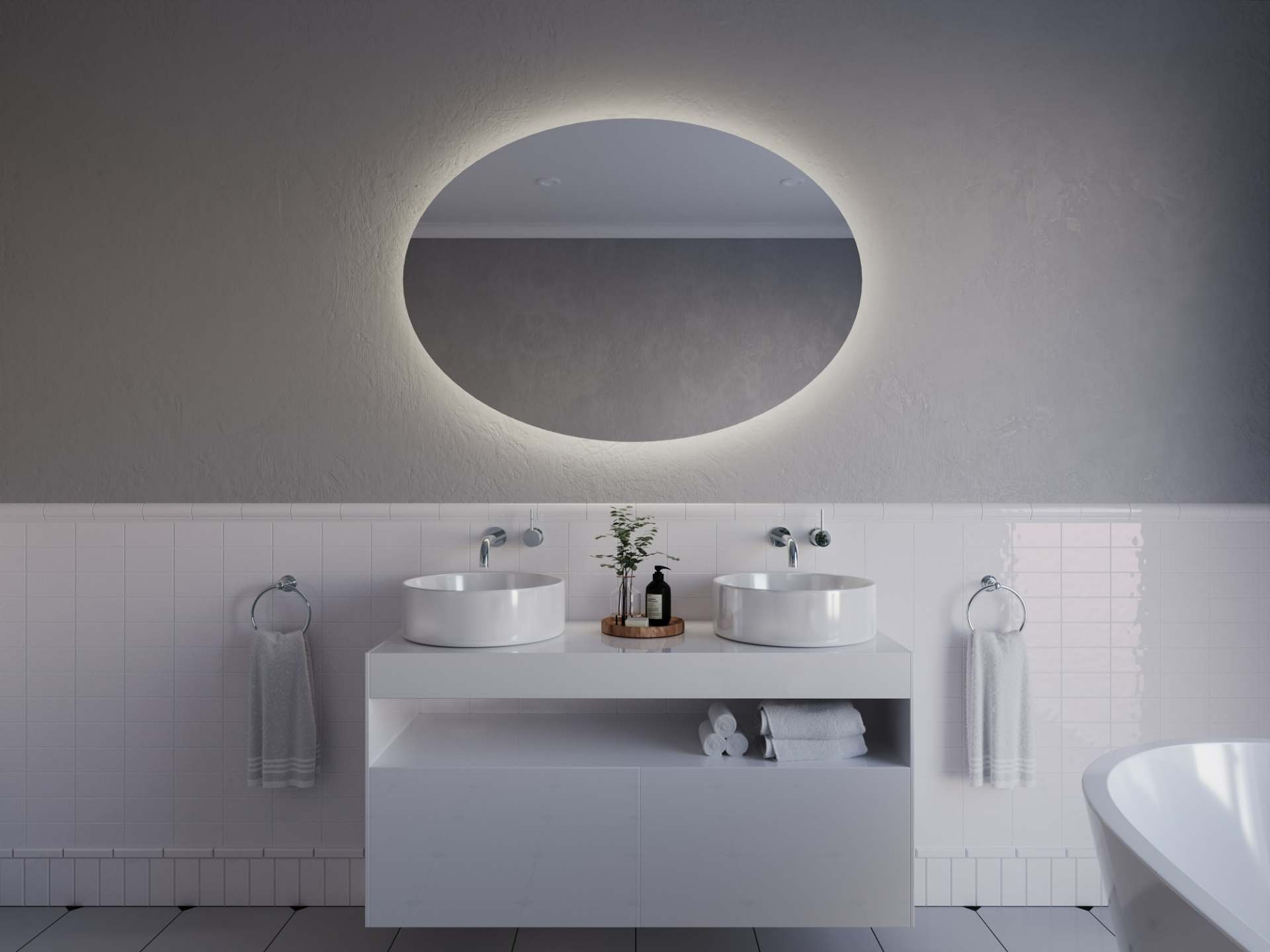 Ovalno ogledalo s LED osvjetljenjem A32