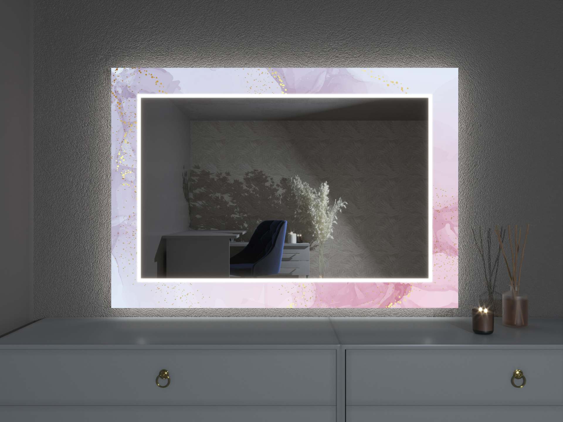 LED ogledalo s dekorom D8