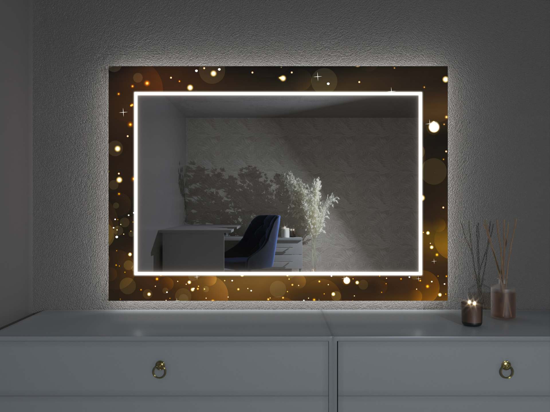 LED ogledalo s dekorom D15