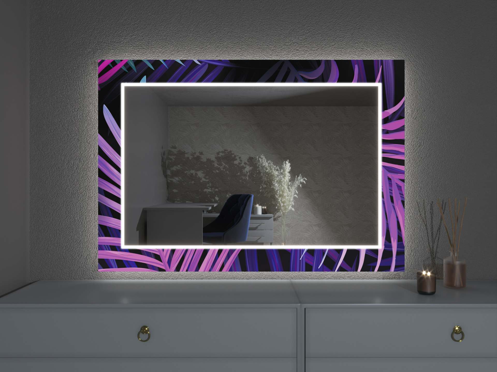 LED ogledalo s dekorom D18
