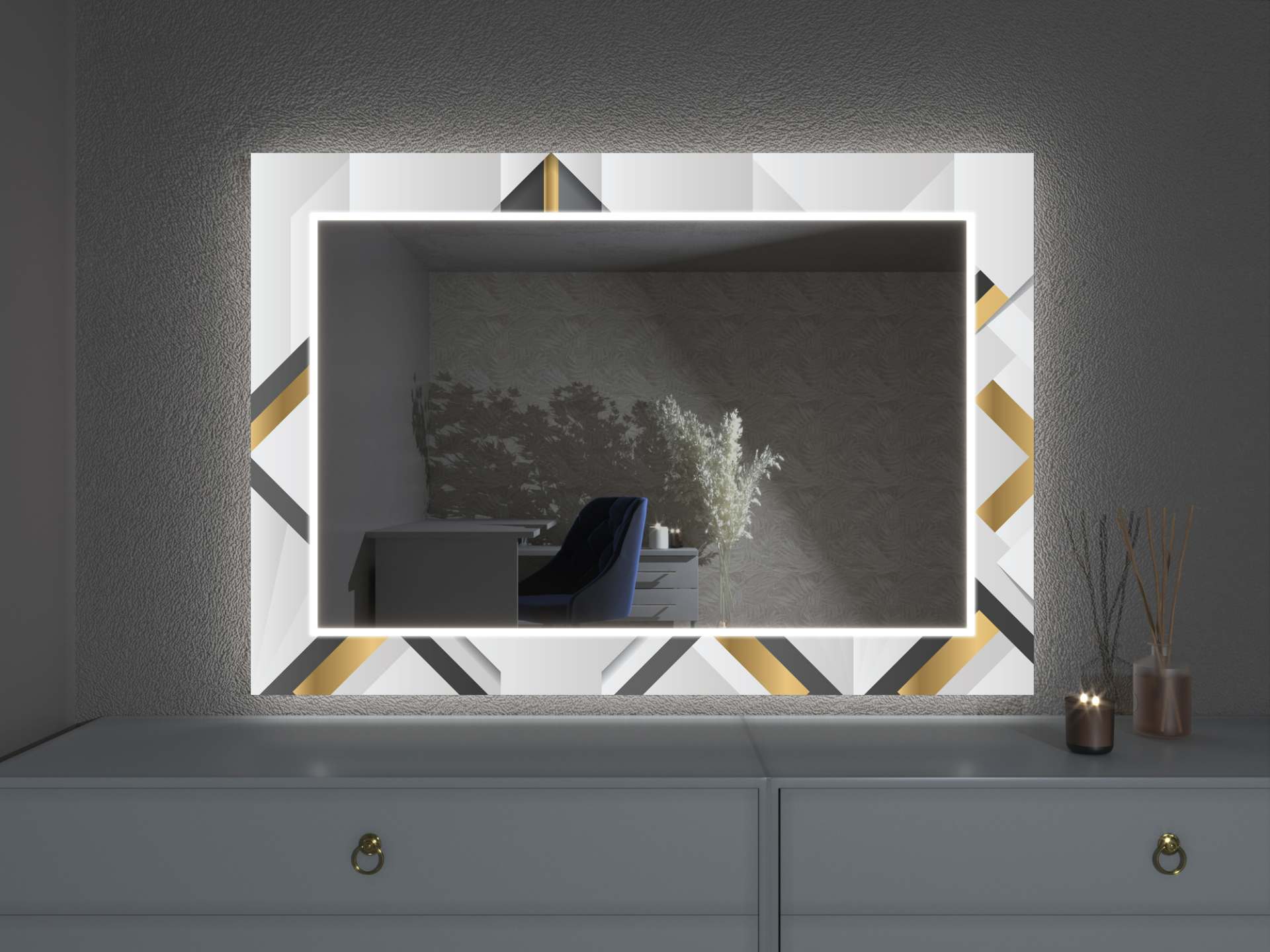 LED ogledalo s dekorom D20