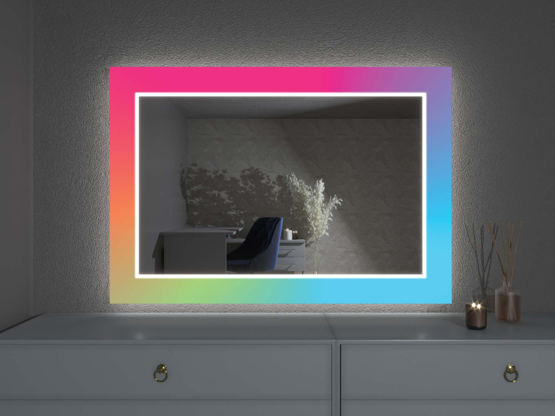 LED ogledalo s dekorom D25